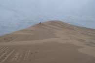 Singing Dunes - it is a long way to the top