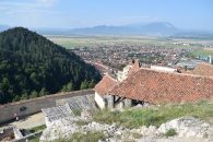 Spectacular view from fortification on the hill outside Brasov