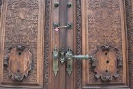 Wax seal on castle door - security business card?