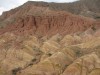 Multi-coloured sandy rocks