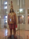 Replica of the Golden man found in a burial mound near Almaty. His 'tomb' was preserved intact from prehistoric grave robbers, as he was a young royal prince (about 17) placed in a different spot away from the central King's tomb (which was empty and destroyed)